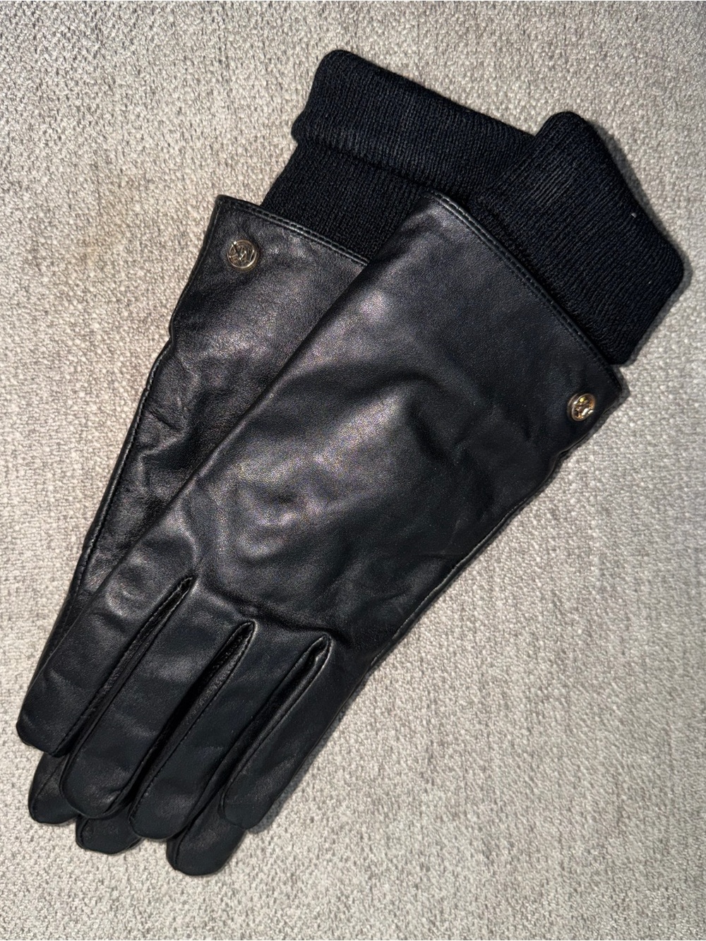 BNNW Genuine Leather Michael Kors Black Leather Gloves
